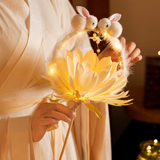 Фонарь 过新年兔y灯笼儿童手工di子制作材料幼儿款2023新园x发光手提花灯