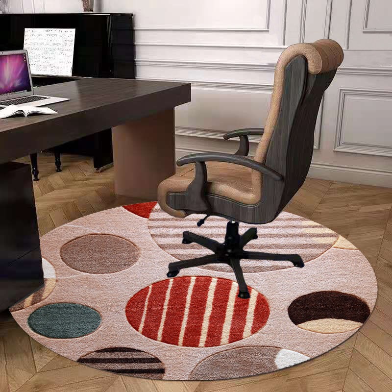 速发Simple Geometric Round Carpet Office Chair Floor Mat Com - 图2