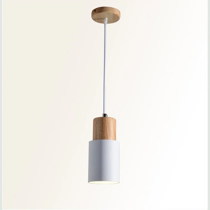 eadive Simple Wood Pentant LigDhts Led Black/White Hangi-图2