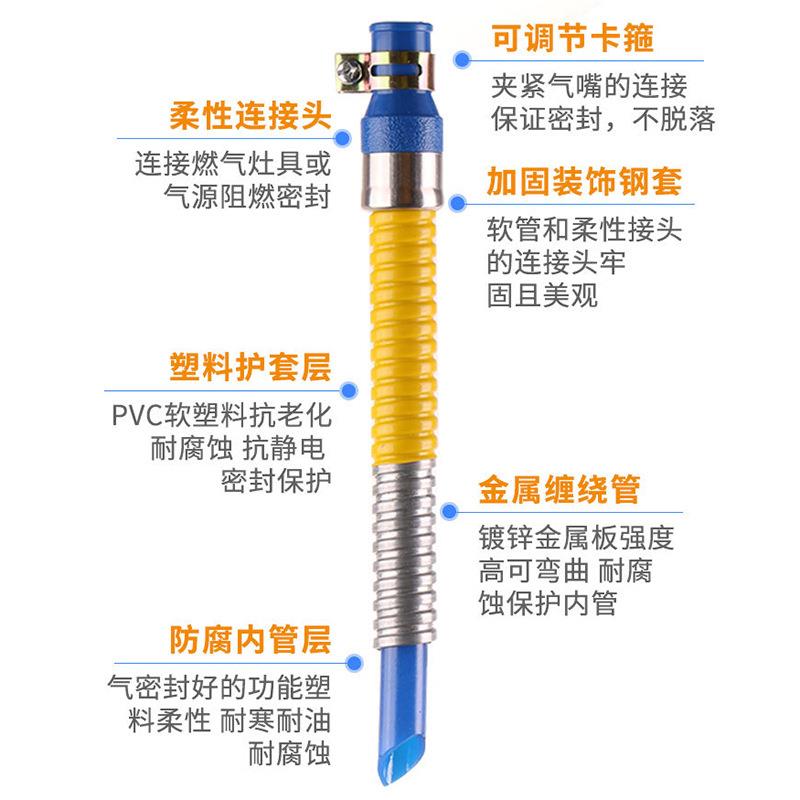 推荐.燃气管瓦斯波纹管热水器瓦斯管道低压坊爆液化灶软管 - 图1