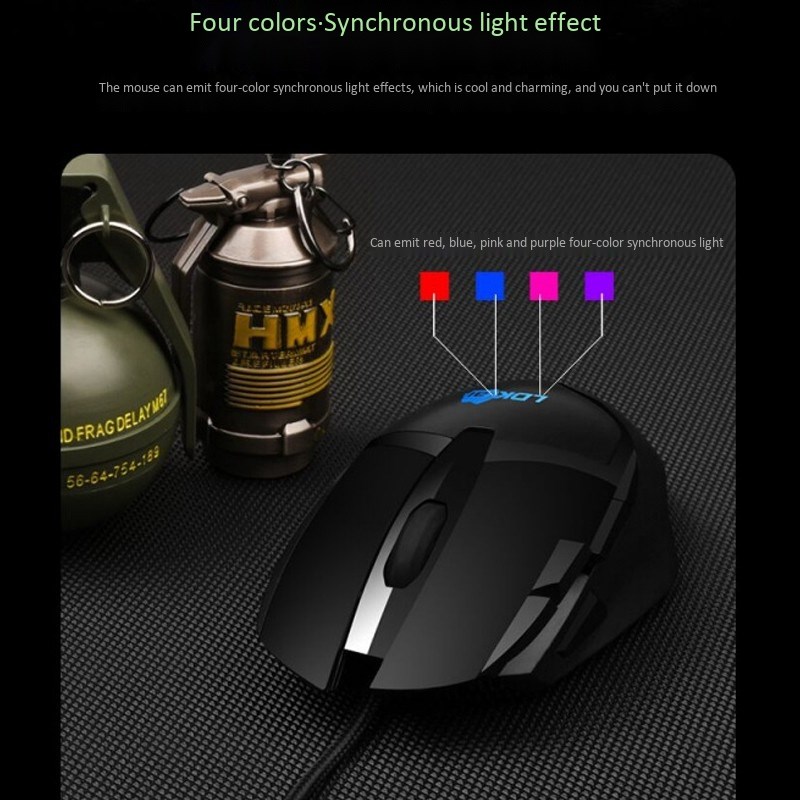 LDKAI GM402 Gaming Mouse, Competitive Mouse Wired Luminous M - 图1