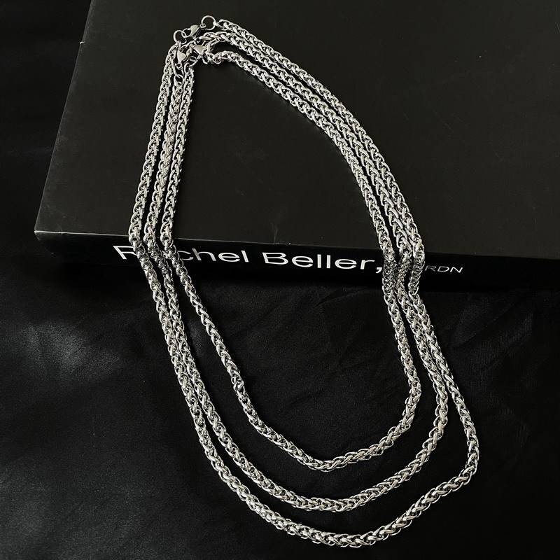 速发Stainless steel flower basket chain simple titanium stee-图1