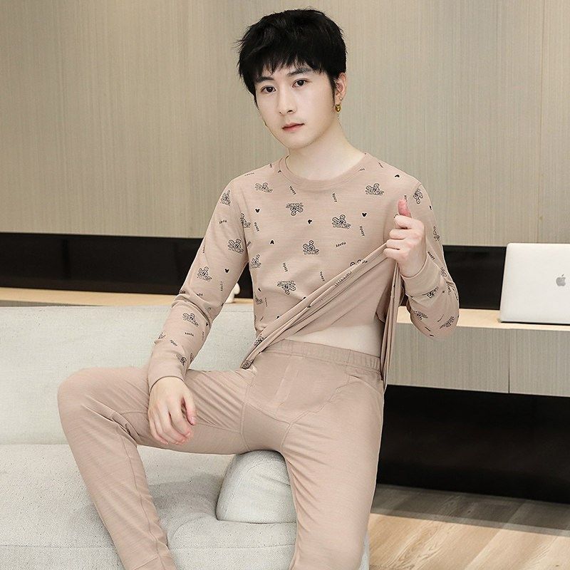德绒保暖内衣套装男士秋衣秋裤男青年学生德荣衬衣衬裤青少年,淘宝优惠券,粉丝福利购,淘宝优惠卷