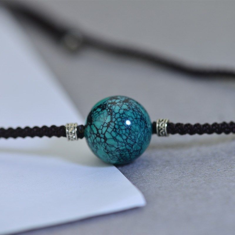 湖北原矿天然高瓷绿松石 网花大圆珠珠子散珠单珠配珠文玩串珠diy,淘宝优惠券,粉丝福利购,淘宝优惠卷