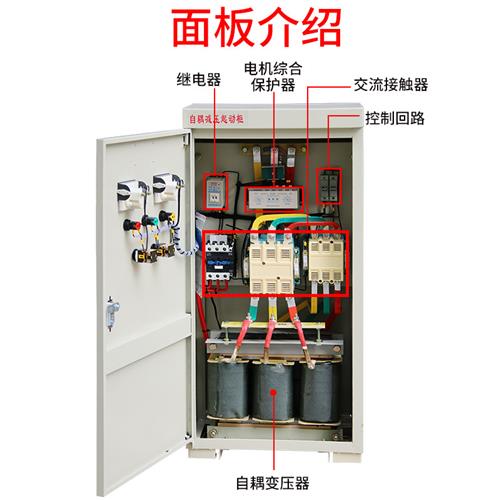 自耦降压启动柜55KW75KW星三角E减压起动箱XJ01自藕线上软启动-图0