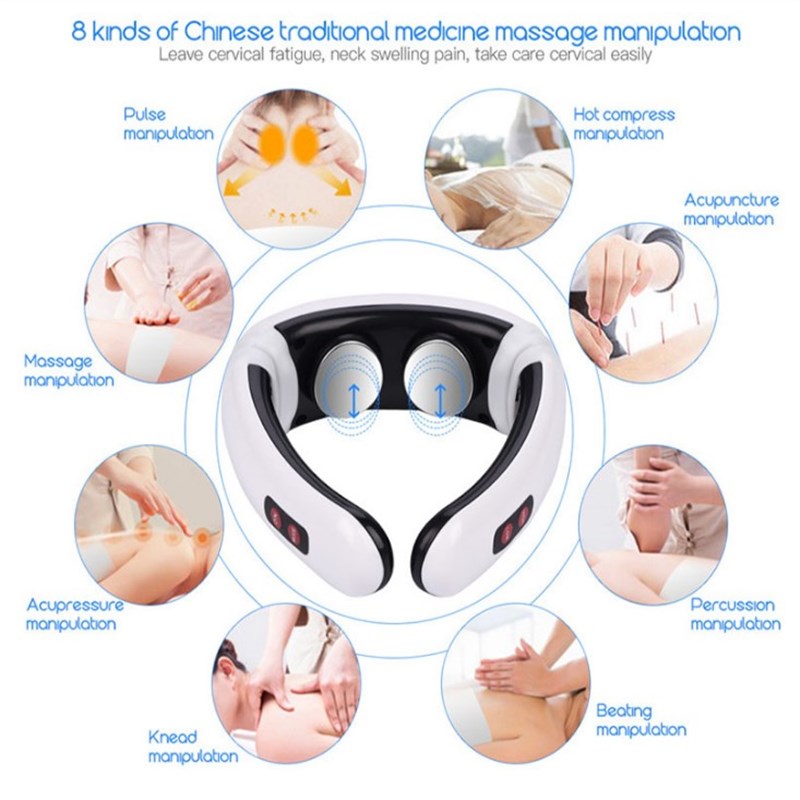 极速Electric Pulse Back and Neck Massager Far Infrared Heati - 图1