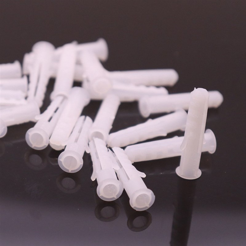 *100pcs White Plastic Expansion Anchor With Screws M6*30mm N - 图1