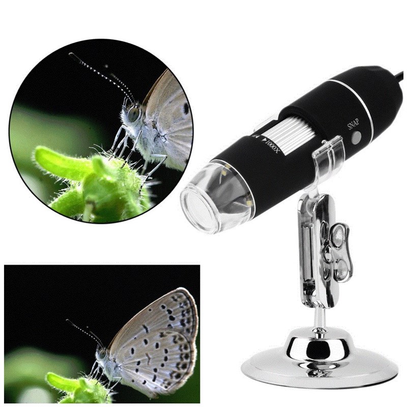 推荐8 LED 1000X USB Digital Microscope Endoscope Magnifier V - 图0