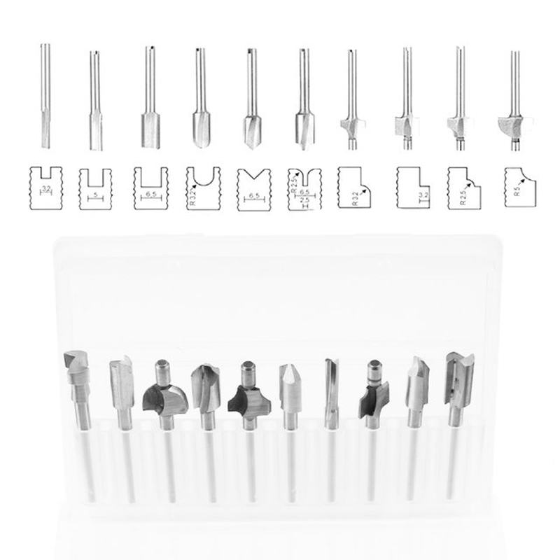 20Pcs 1/8 HSiS Routing Router Drill Bits Set for Dremel Carb - 图3