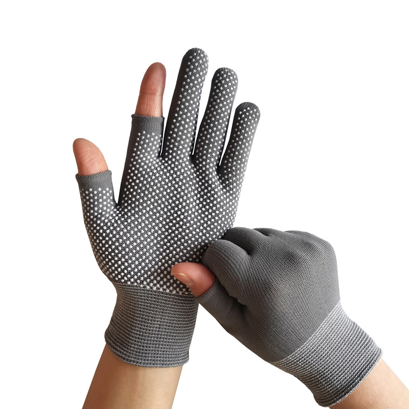 推荐1 Pair Men Nylon Gloves Show Two Fingers Winter Autumn T - 图1