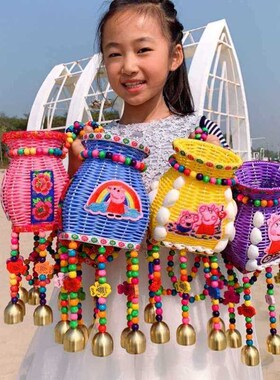 小背篓竹编婴儿小孩儿童藤编手工后背式宝宝背的编织民族风小背篼