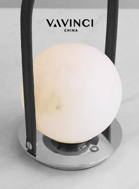 梵其北欧创意手提灯便携式充电氛围灯高级感样板间卧室床头小夜灯