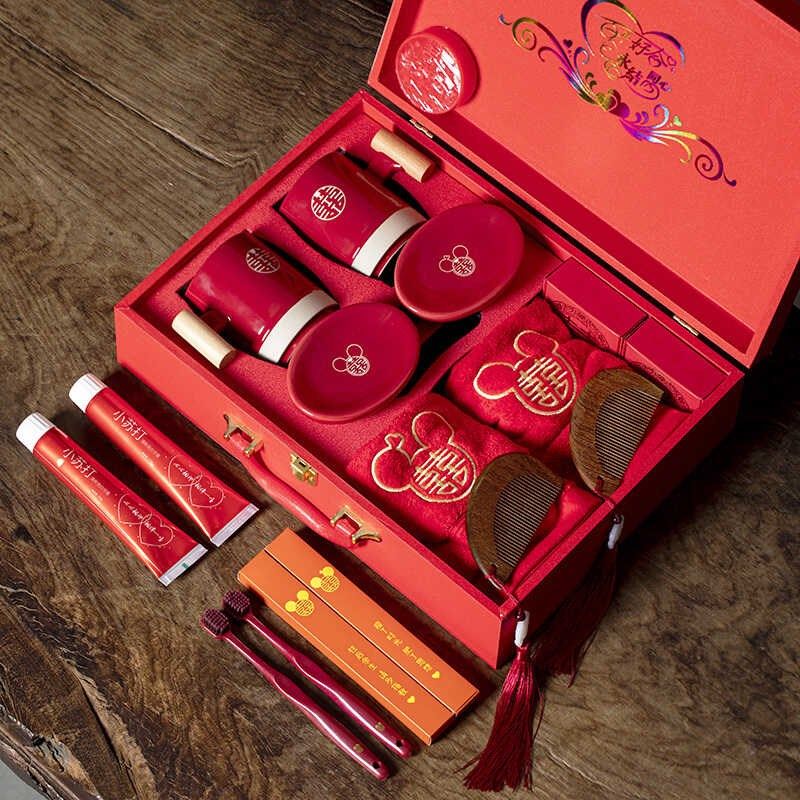 牙杯结婚一对新婚牙刷杯子套装喜红色陶瓷漱口杯情侣陪嫁洗漱用品,淘宝优惠券,粉丝福利购,淘宝优惠卷