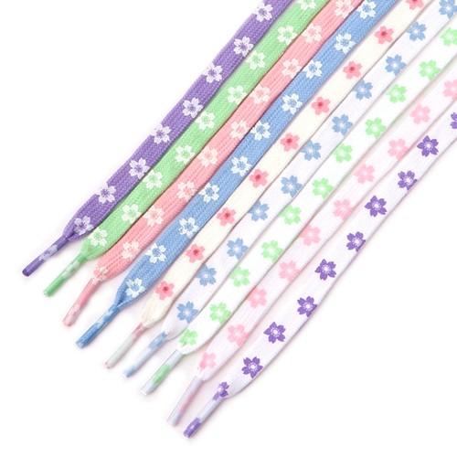 极速New Sakura Shoelaces Flat Little Daisies Shoe laces-图0