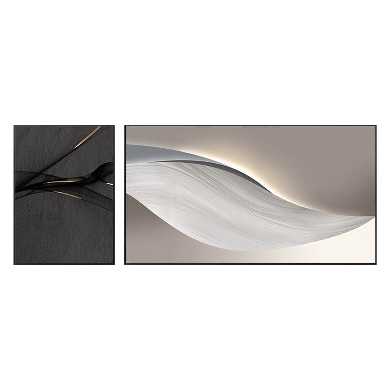 现代简约客厅装饰画黑白极简高级大气挂画抽象艺术沙发背景墙壁画,淘宝优惠券,粉丝福利购,淘宝优惠卷