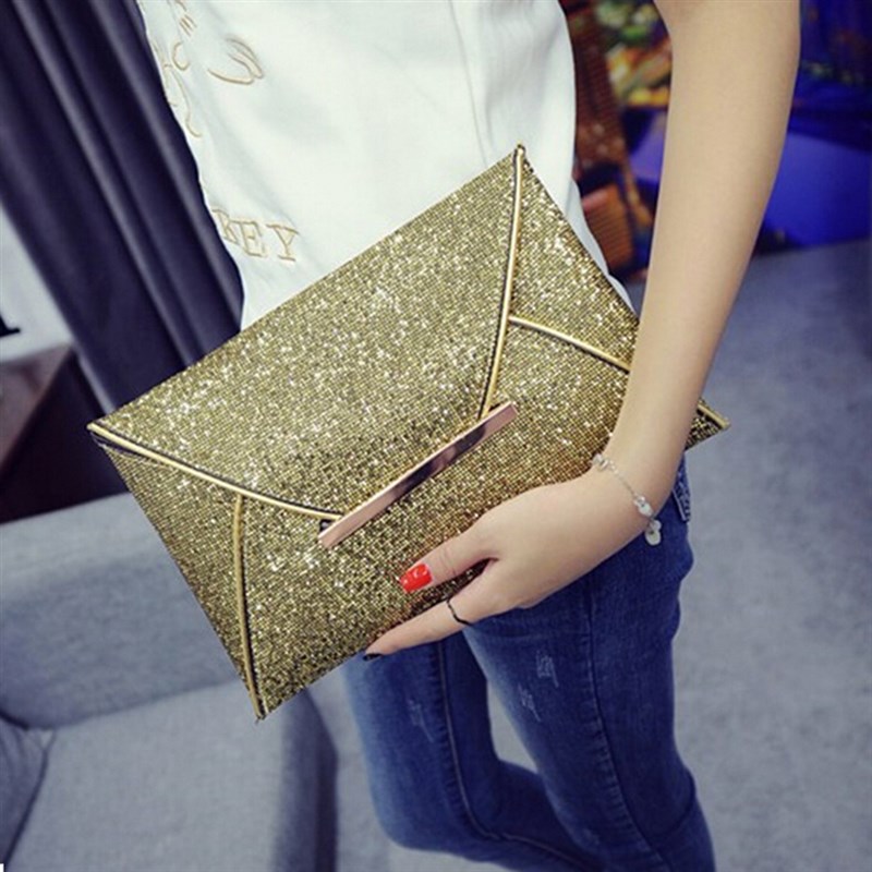 推荐1PC luxury shiny envelope clutch wedding bags for women - 图2