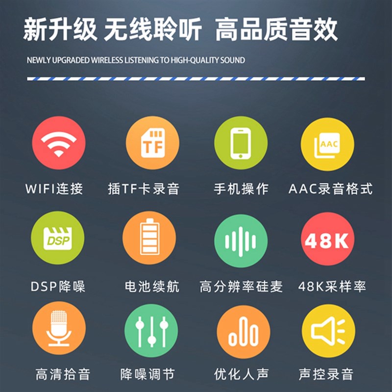 fi无线网音监i控拾音器 高清络质立体环绕音手效机远程听音 - 图0