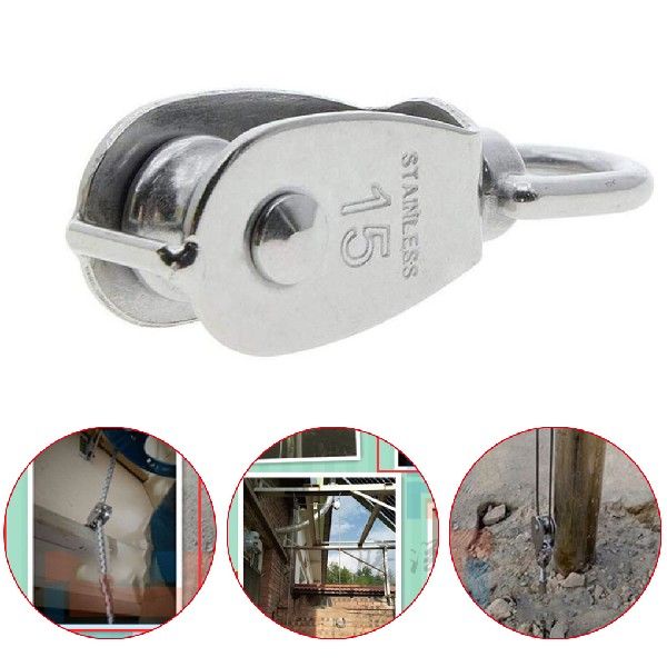 4pcs Stainless Steel Pulley M15 Single KWheef Swive lLilting - 图2