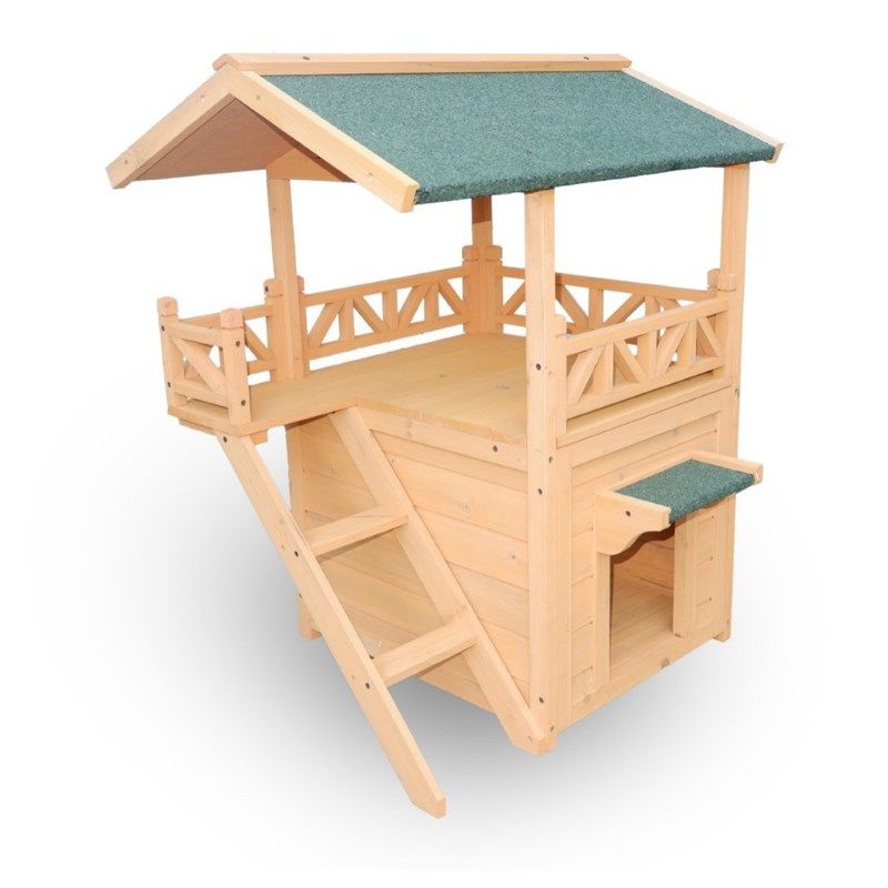 定制木制猫窝户外花园防雨防寒猫屋猫别墅实木大两层家用猫屋空间,淘宝优惠券,粉丝福利购,淘宝优惠卷