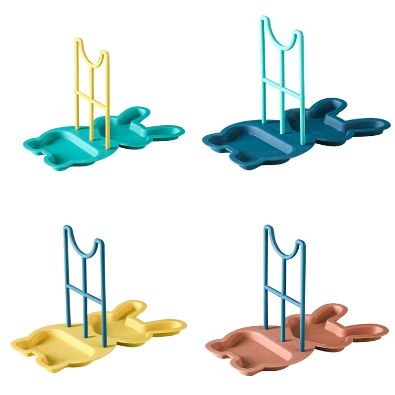 速发Creative Rabbit Pot Lid Holder Spoon Rack Pot Cover Fram-图2