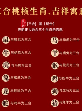 现货虎年桃木核三合m生肖手链邪手串护身辟属蛇鸡牛猴鼠龙蛇本命