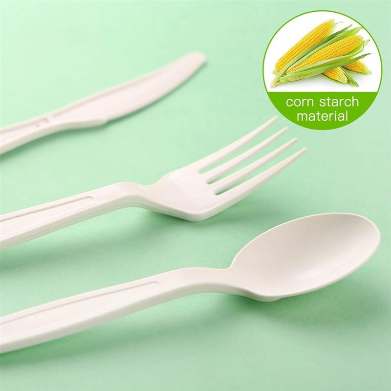 推荐150pcs Disposable tensils  Compostable ks Spoons Knives - 图2