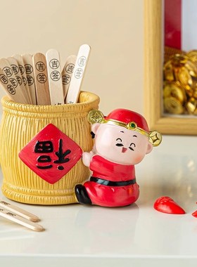 财神爷文昌星上上签圣杯摆件办公室学生桌面装饰品打工人好运现货