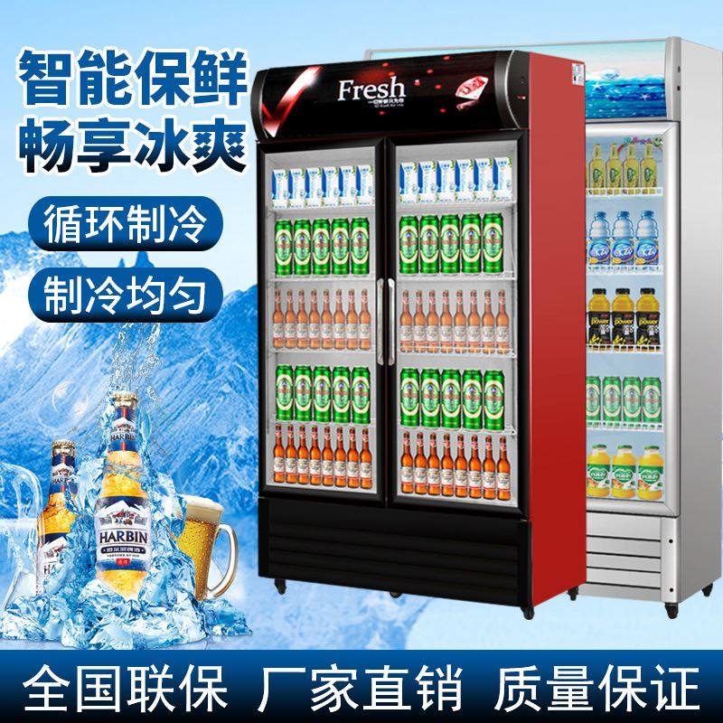 直销透明冰柜冷藏展示柜超市冰箱饮料柜立式商用S啤酒单双门保鲜_虎窝淘