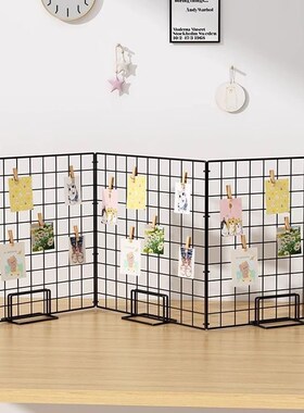 网格展示架幼儿园美工区底座作z品环创架子摆摊照片挂架片饰品铁