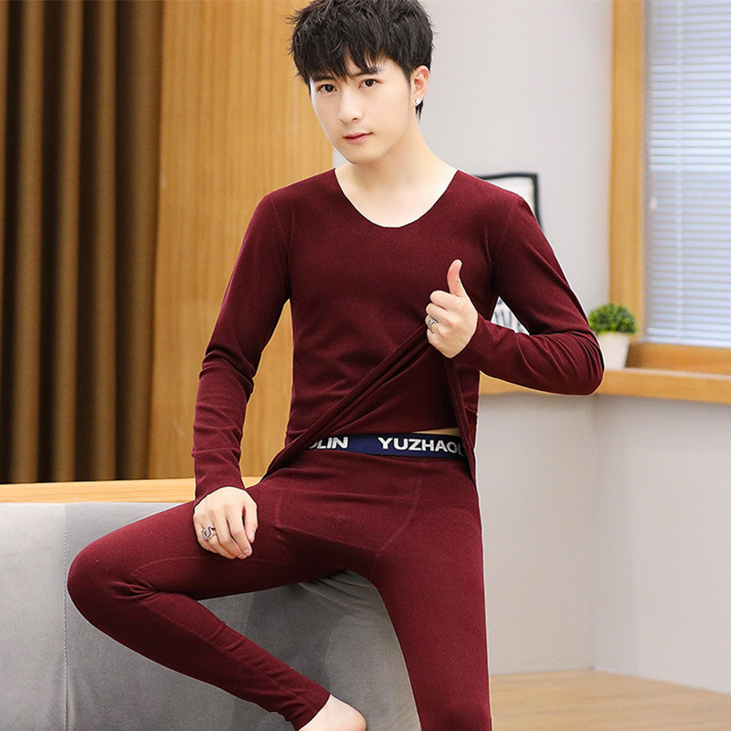 本命年德绒保暖内衣男套装秋冬季龙年红色秋衣秋裤贴身打底衫,淘宝优惠券,粉丝福利购,淘宝优惠卷