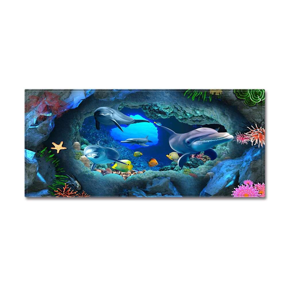 新品Ocean World Dolphin Kitchen Sofa Carpet Door Mat Long Fl - 图0