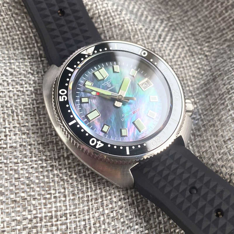 推荐Tandorio 44mm Mother of Pearl Dial NH35 Movement Auto Me-图3