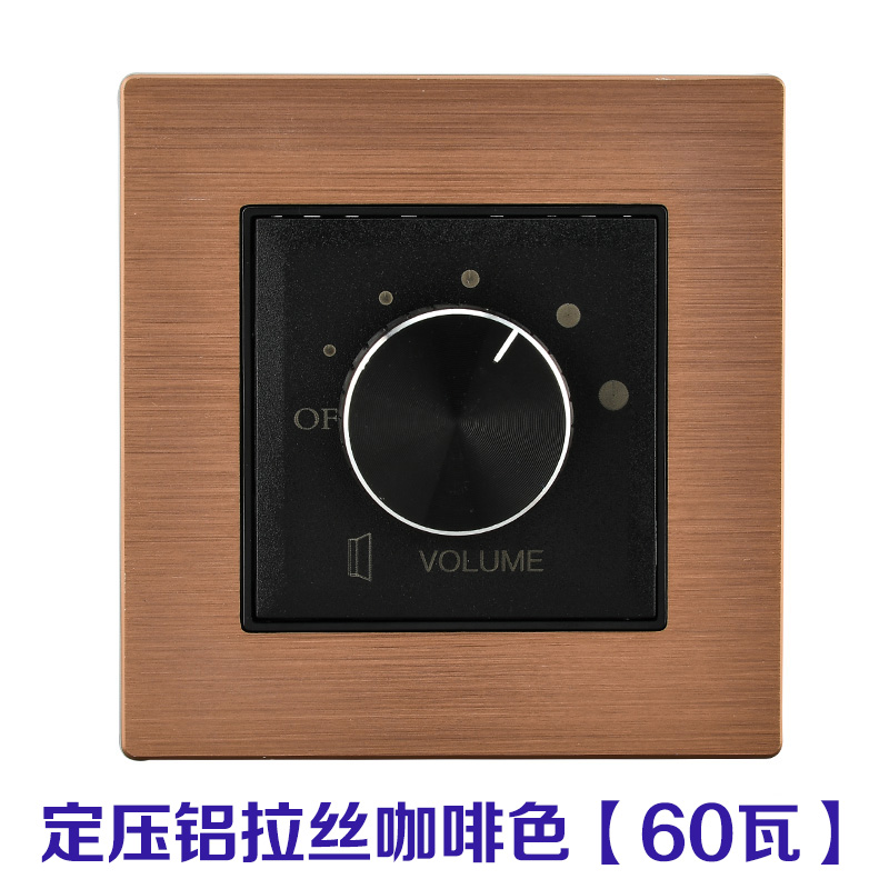 暗装86型墙壁定压音量控制器 定压调音60瓦音响音量调节开关面板 - 图0