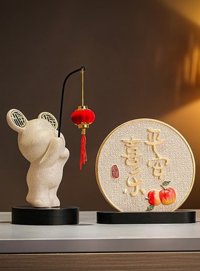 新中式年年有余锦鲤鱼摆件轻奢客厅电视柜高档平安喜乐摆盘装现货