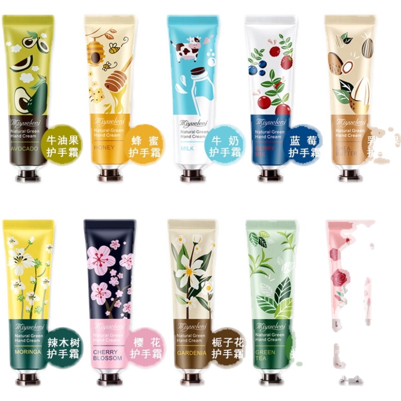 速发植物保湿滋润保湿护手霜 hand cream plant flower hand care - 图2