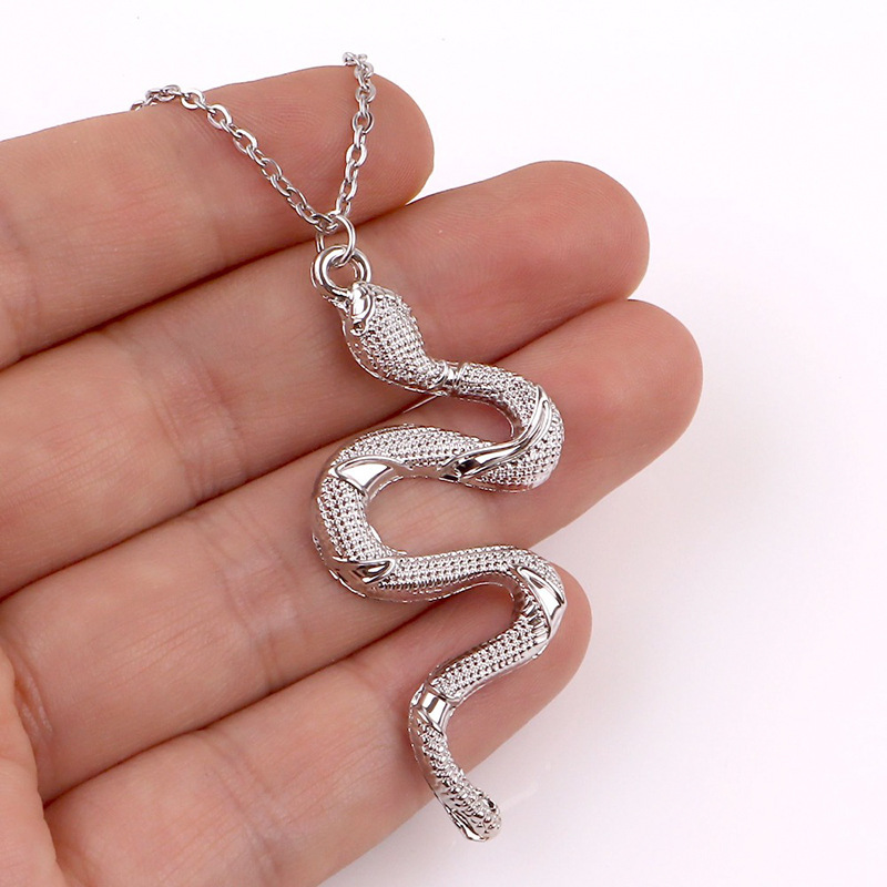 速发Popular Snake Personality Fashion Pendant Ladies Necklac-图1