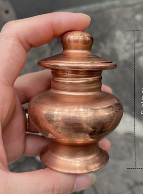 纯铜迷你小宝瓶紫铜宝瓶墨水瓶 颜料瓶 大号尖顶3号带螺纹