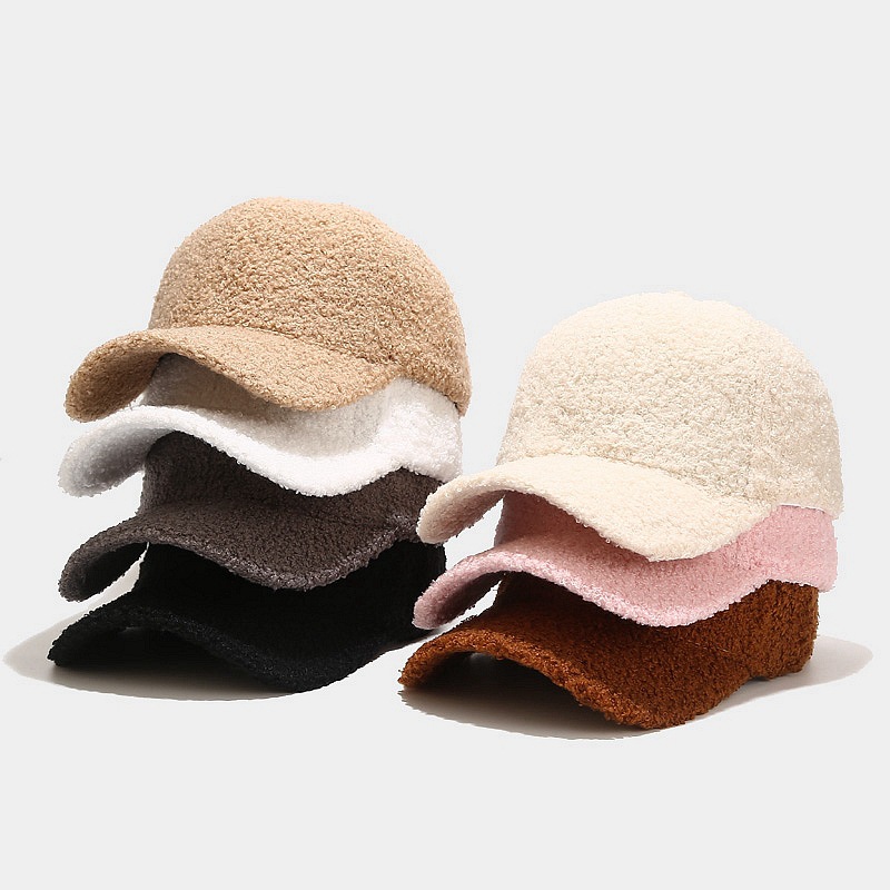 极速Artificial Lamb Wool Hats Female Autumn Winter Korean Ve - 图0