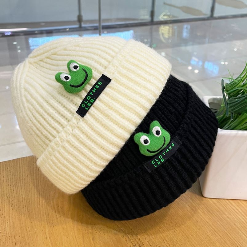 网红2023 Frog Hat Beanies Bonnet Hats for Women Men Beanie - 图0