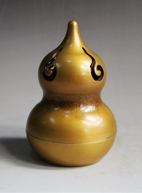 纯铜葫芦祥云香炉摆件盘香熏香炉家用香薰炉创意茶道禅意工艺礼品