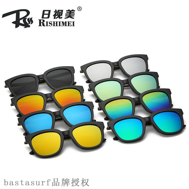 网红2019 new fashion large frame sunglasses European and Ame-图3