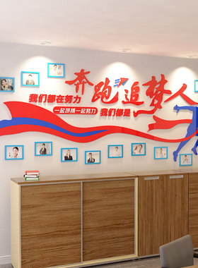 励志墙贴纸亚克力贴画公司企业文化墙布置办公室墙面装饰激励标语