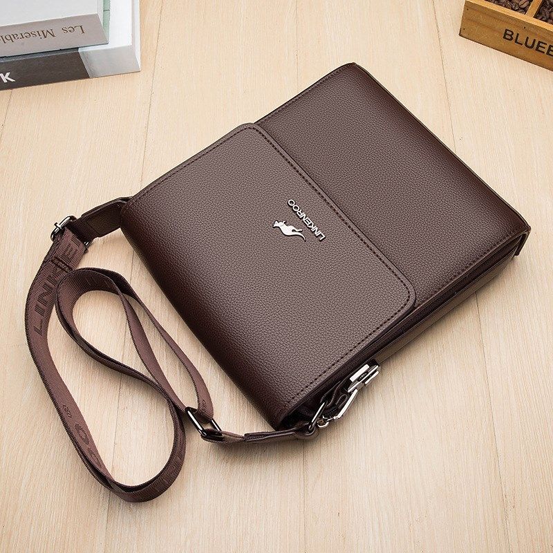 新款袋鼠男包防盗带密码锁男士单肩斜挎包商务休闲带盖.竖款公文,淘宝优惠券,粉丝福利购,淘宝优惠卷