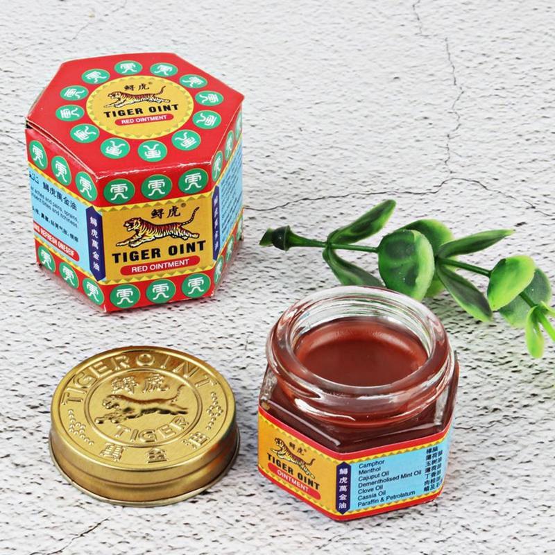 网红.Red White Tiger Balm Ointment For Headache Toothache Ab