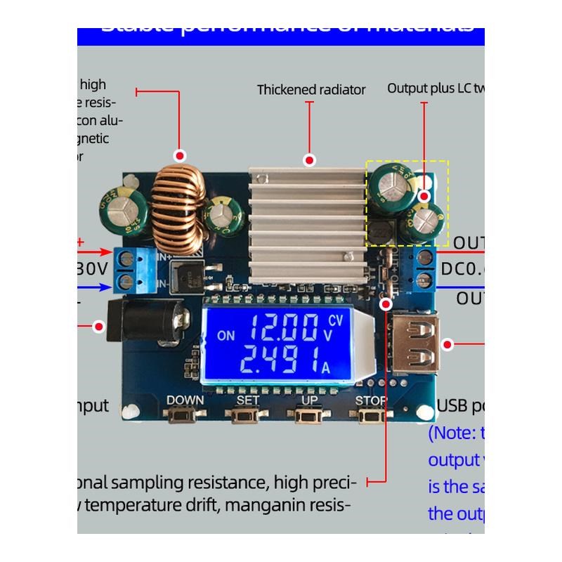 SK35L DC 0.6-k30V 4A 35W 5V 6V 9V 12V 24V Boost/Buck CC CV R - 图3