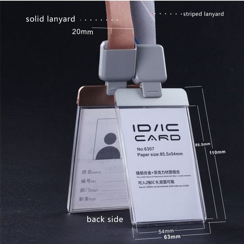 -Acrylic Clear Access Card ID IC Card Badge Holder Work Card-图2