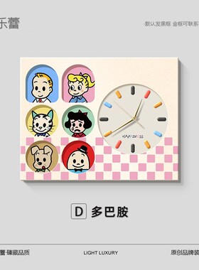 oxs多巴胺电表箱装饰画遮挡电闸开关盒带N钟表创意挂画配电箱遮丑