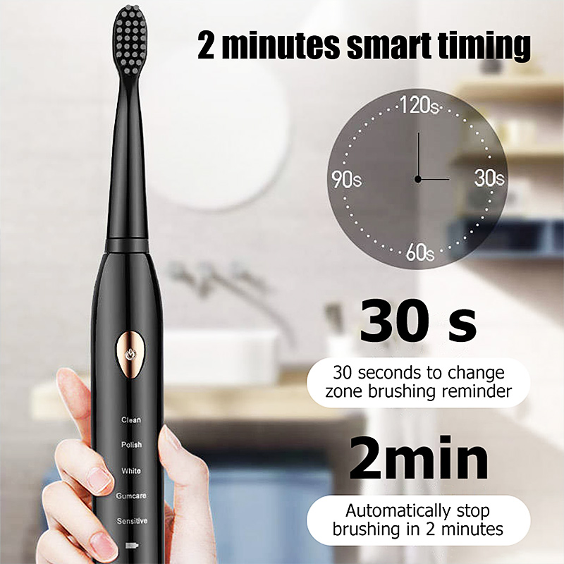 Electridc doothbrush for Adults 4 Brush HeaTs Eletcric Tooth-图2