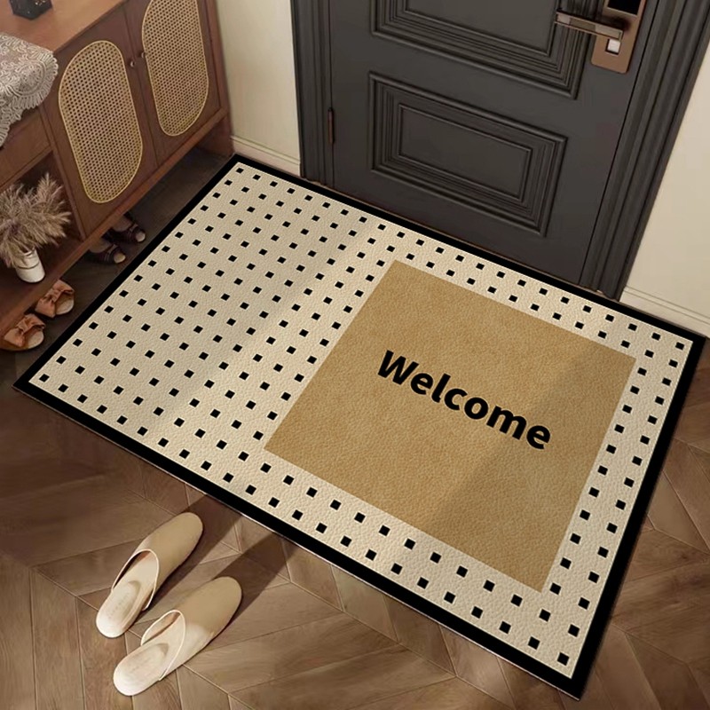 pvc皮革地垫入户门垫可擦洗脚垫棋盘格门口进门地毯耐脏除尘脚踩,淘宝优惠券,粉丝福利购,淘宝优惠卷