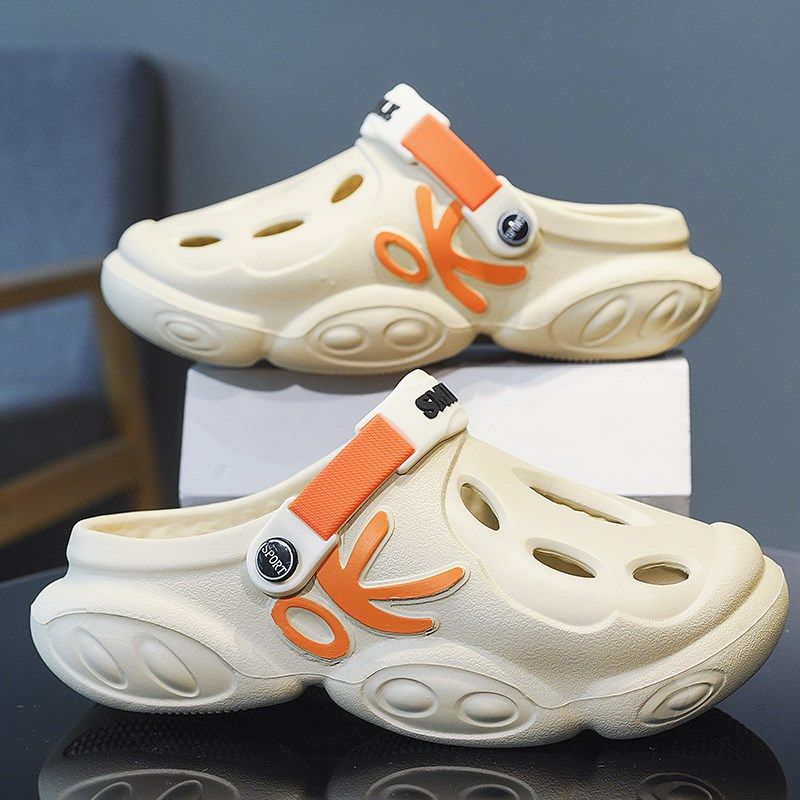 大码洞洞鞋男45夏季外穿踩屎感拖鞋46男生厚底运动涂鸦小白凉拖47,淘宝优惠券,粉丝福利购,淘宝优惠卷